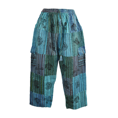 Patchwork Printed Cotton Trousers