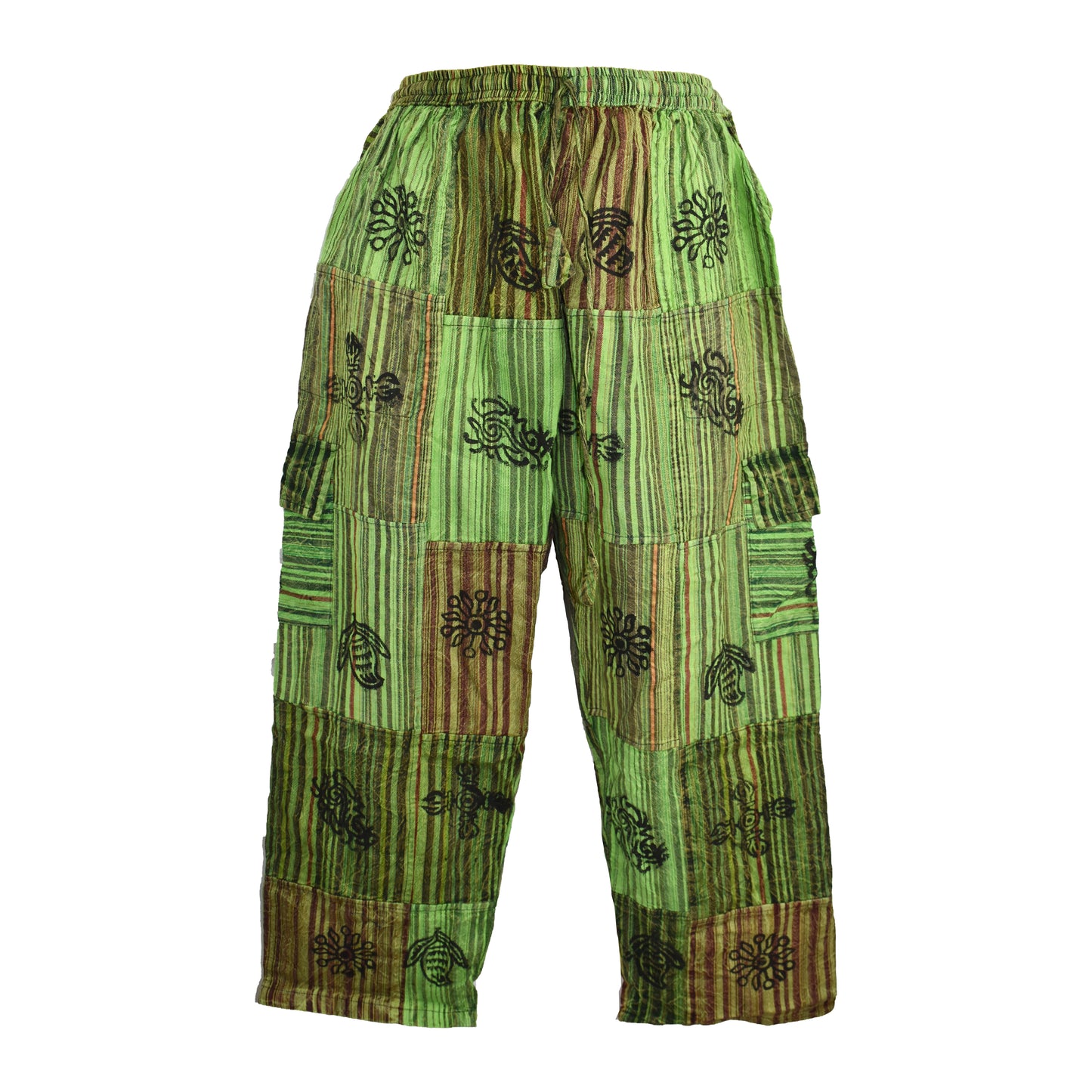 Patchwork Printed Cotton Trousers