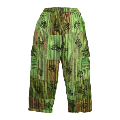 Patchwork Printed Cotton Trousers