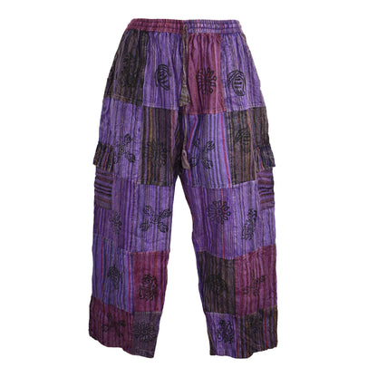 Patchwork Printed Cotton Trousers