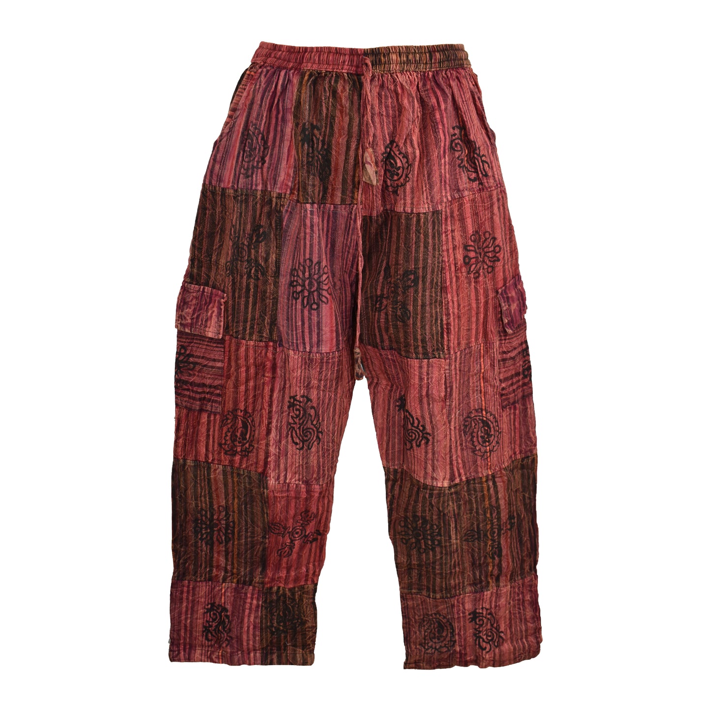 Patchwork Printed Cotton Trousers