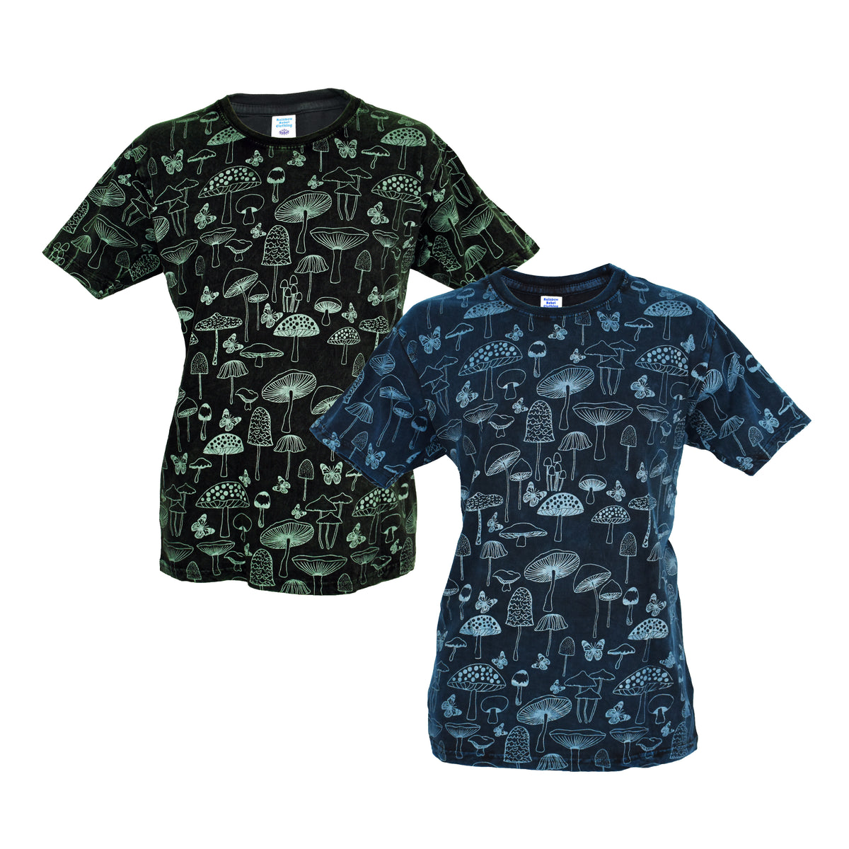 Hand Printed Stonewashed Mushroom T-Shirt