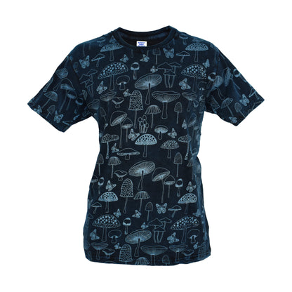 Hand Printed Stonewashed Mushroom T-Shirt