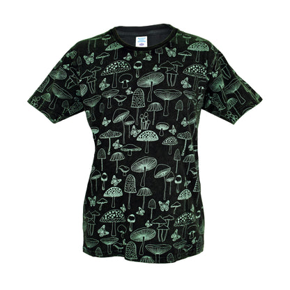 Hand Printed Stonewashed Mushroom T-Shirt