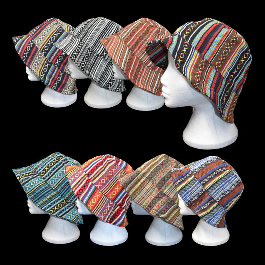 Woven Cotton Bucket Hat