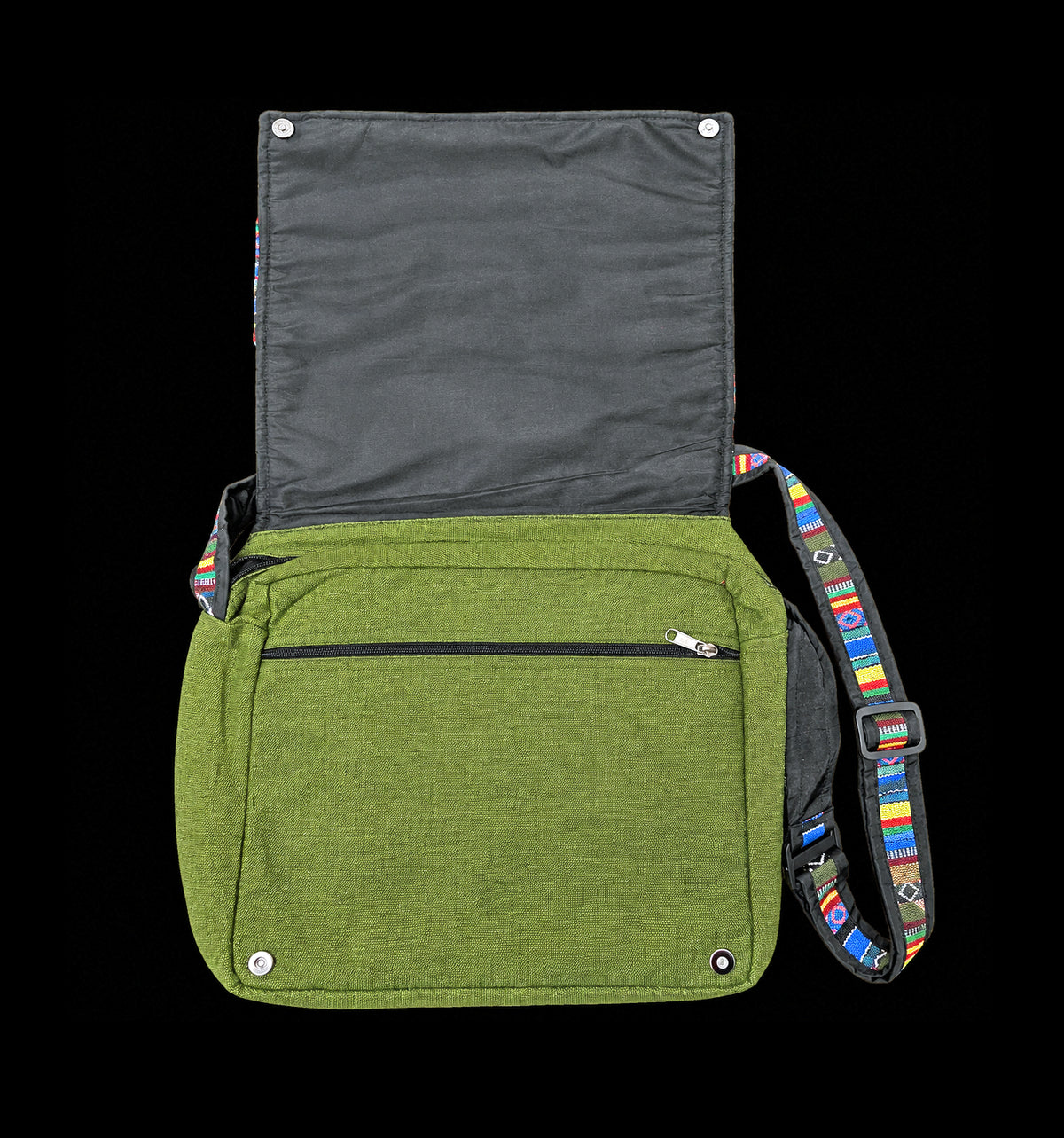 Large Patchwork Cotton Shoulder Bag