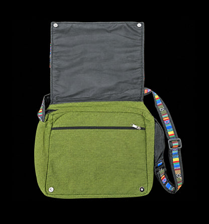 Large Patchwork Cotton Shoulder Bag