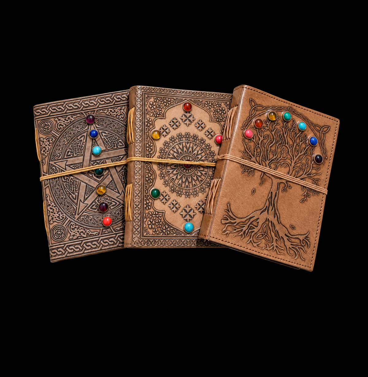 Leather and Gemstone Notebooks