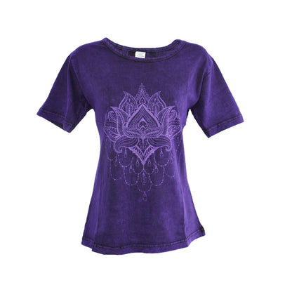 Lotus Print T - Shirt Top