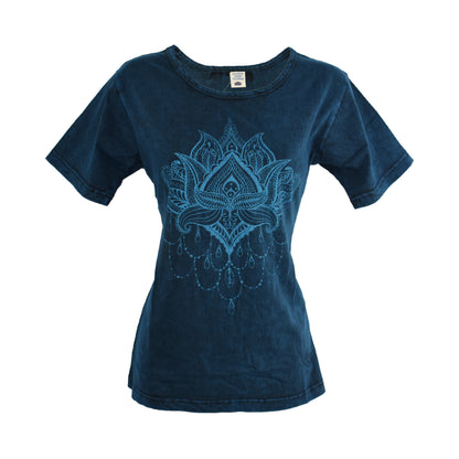 Lotus Print T - Shirt Top
