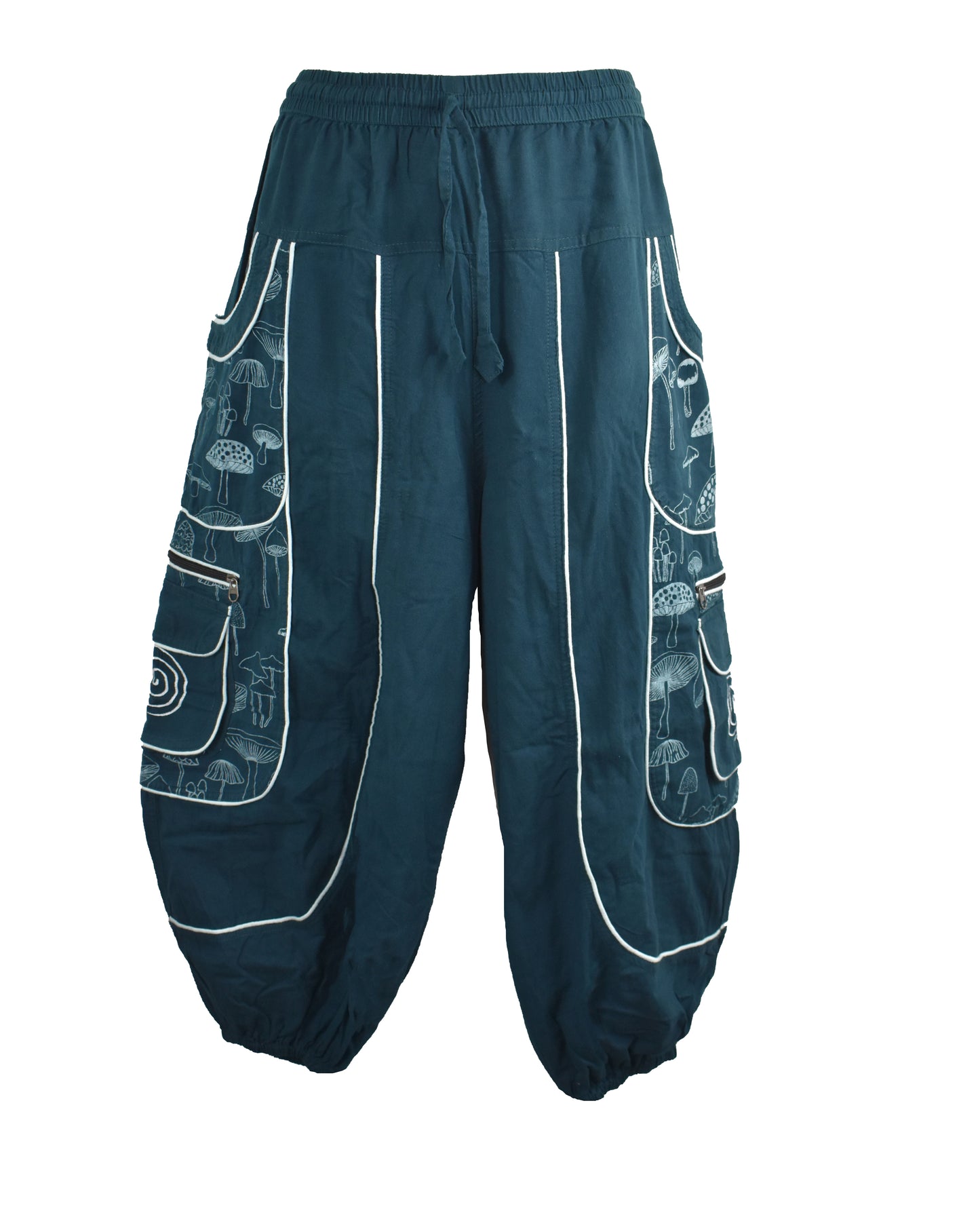 Mushroom Print Harem Trousers