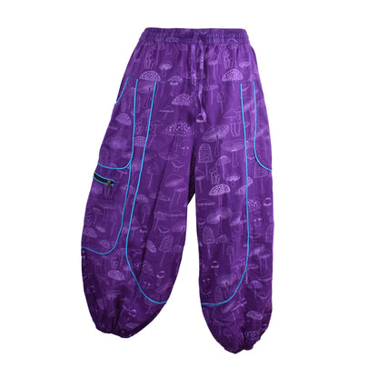 Multi Mushroom Print Harem Trousers