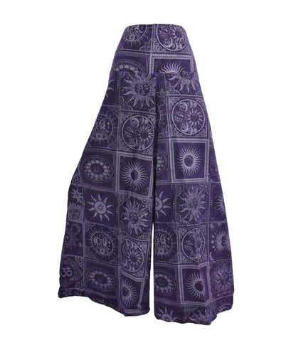 Celestial Print Palazzo Trousers
