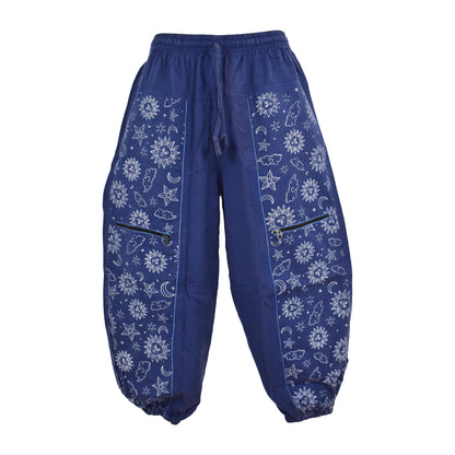 Celestial Print Cotton Harem Trousers
