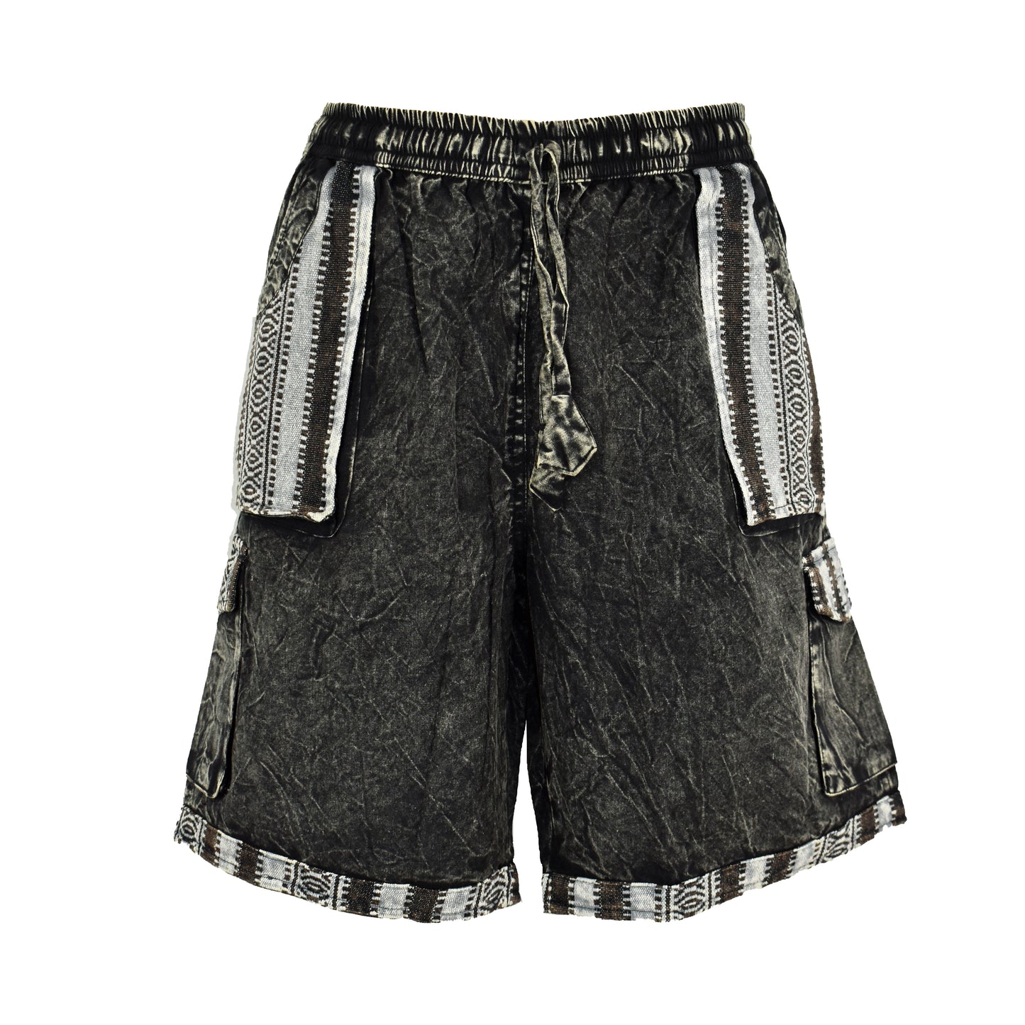Stonewashed Cotton Cargo Shorts