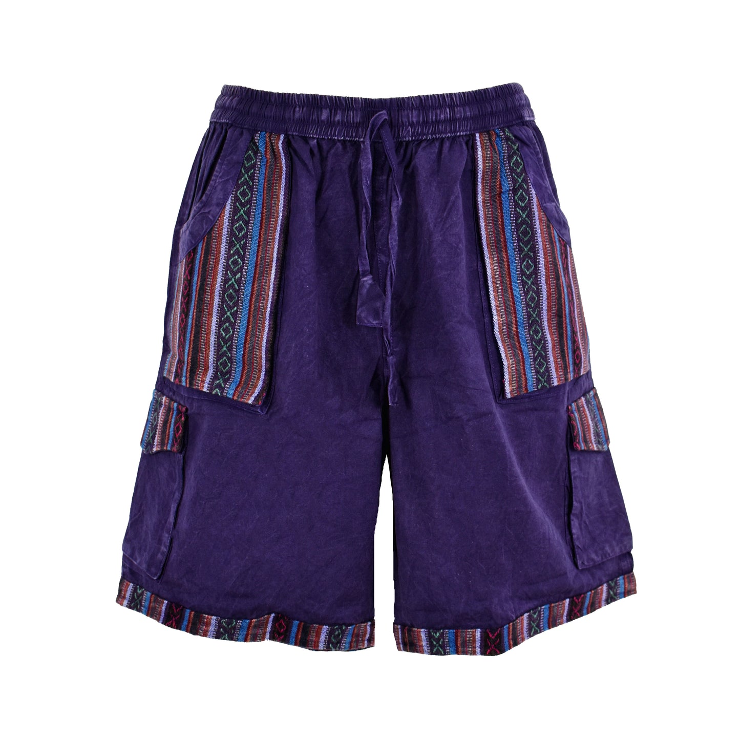 Stonewashed Cotton Cargo Shorts