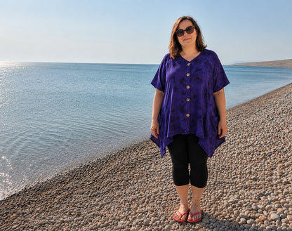 Floral Lagenlook Cotton Top