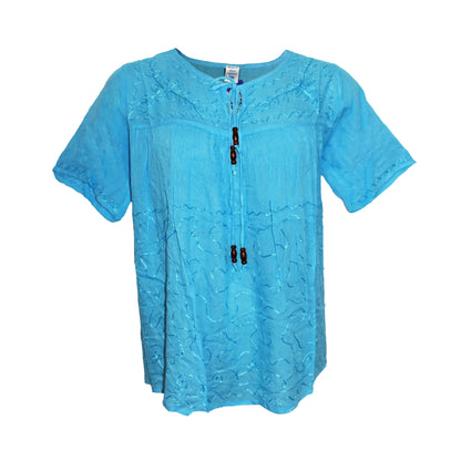 Embroidered Viscose Blouse