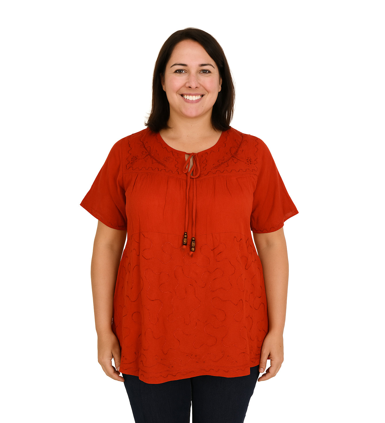 Embroidered Viscose Blouse