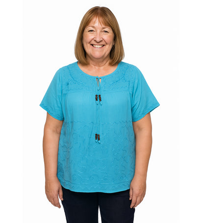 Embroidered Viscose Blouse