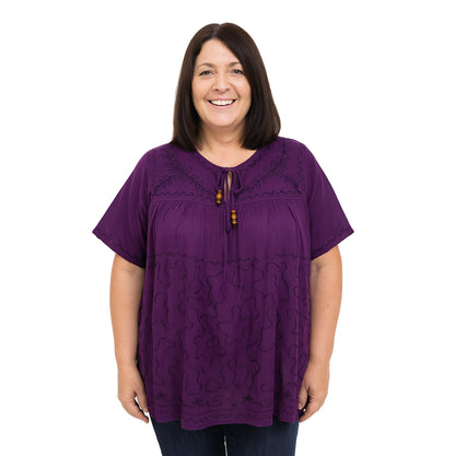 Embroidered Viscose Blouse