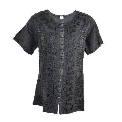 Embroidered Floral Blouse