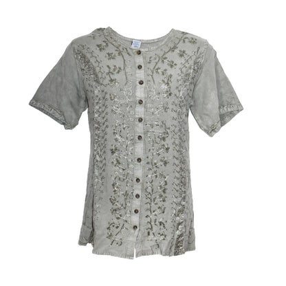 Embroidered Floral Blouse