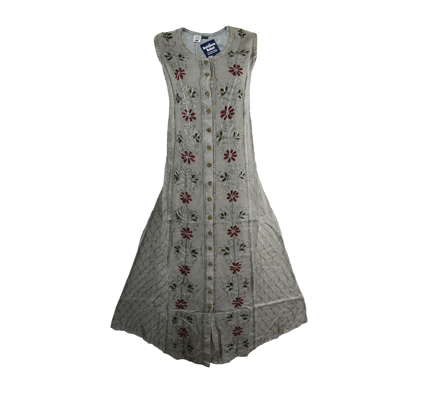 Embroidered Viscose Dress