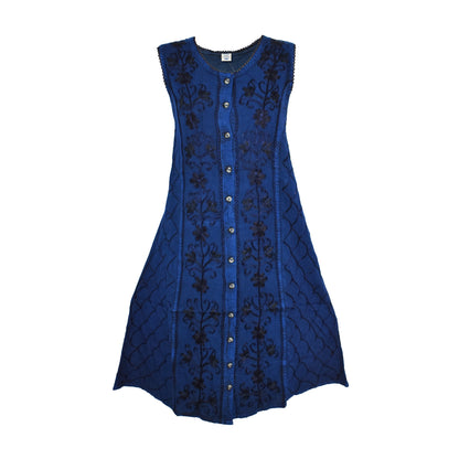 Embroidered Viscose Dress