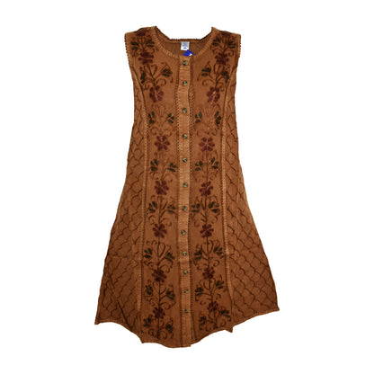 Embroidered Viscose Dress