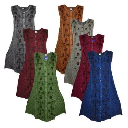 Embroidered Viscose Dress