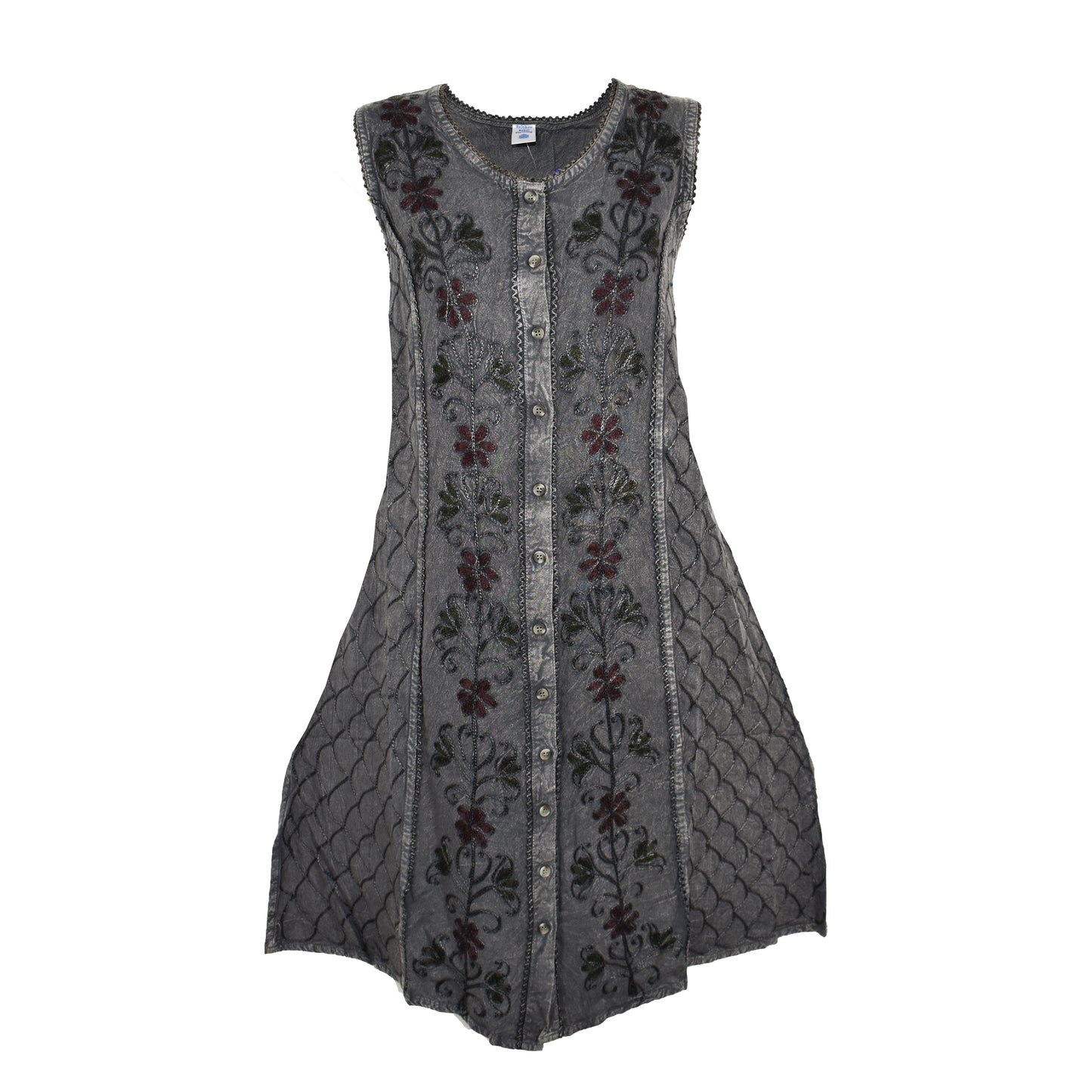 Embroidered Viscose Dress