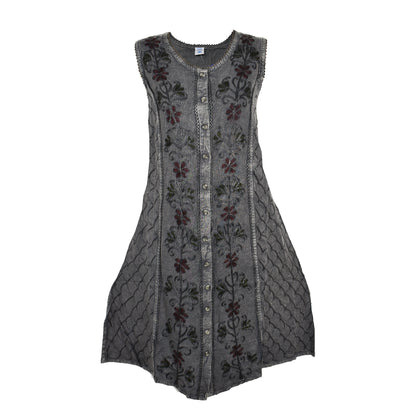 Embroidered Viscose Dress