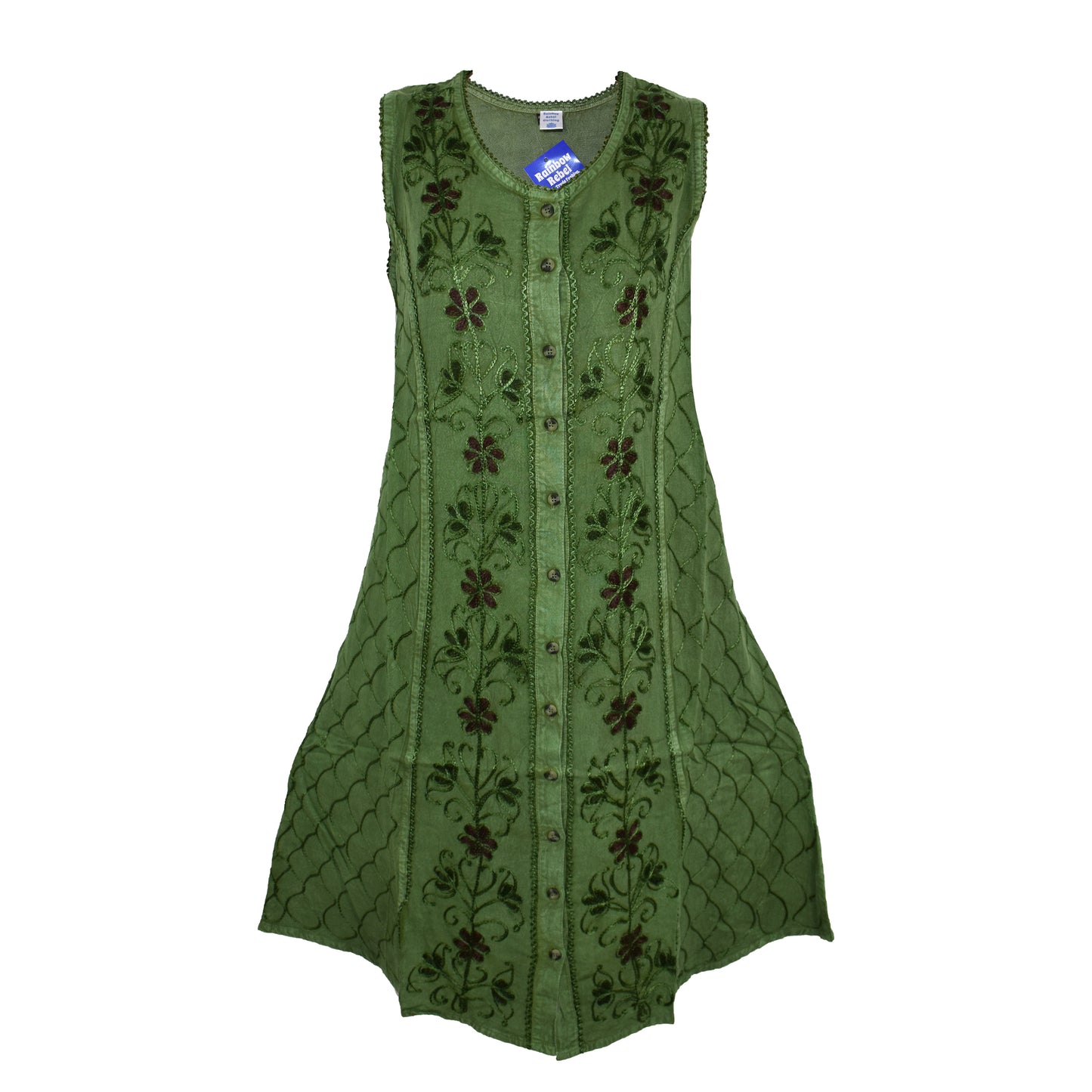 Embroidered Viscose Dress