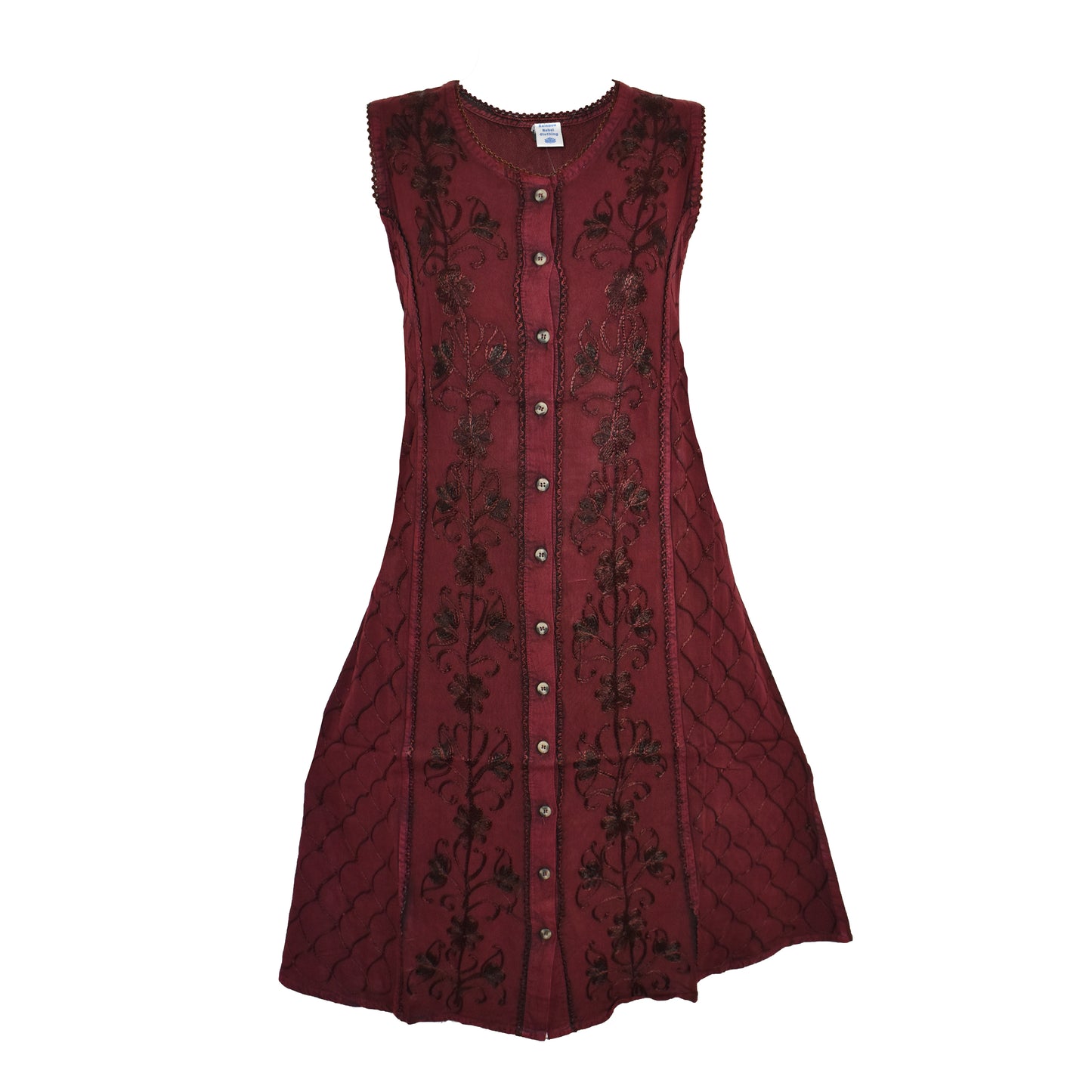 Embroidered Viscose Dress