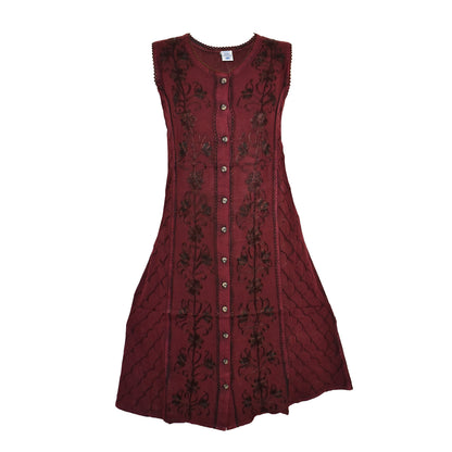 Embroidered Viscose Dress