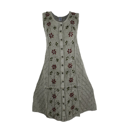 Embroidered Viscose Dress