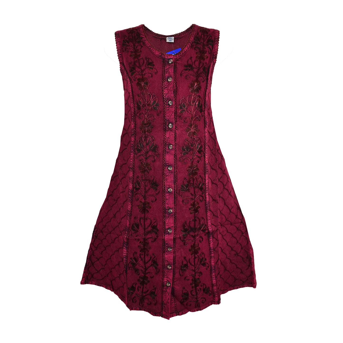 Embroidered Viscose Dress