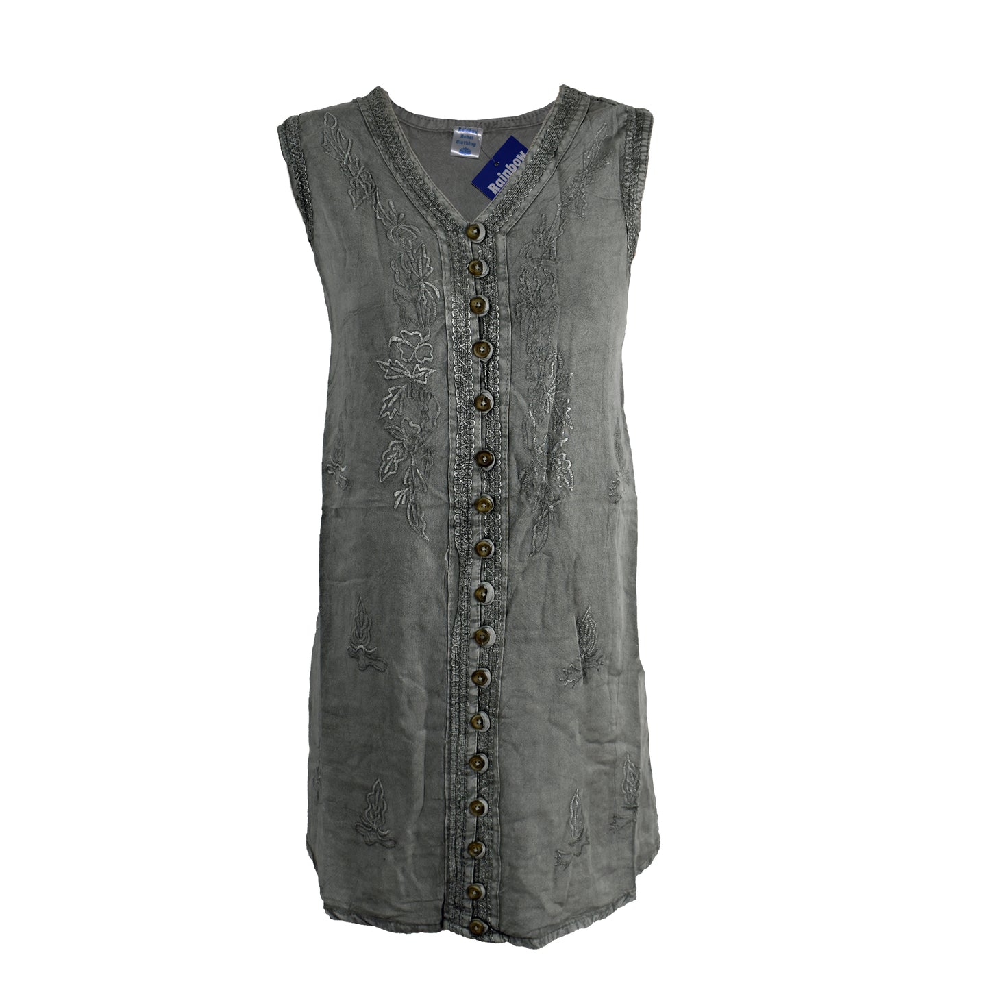 Embroidered Sleeveless Blouse