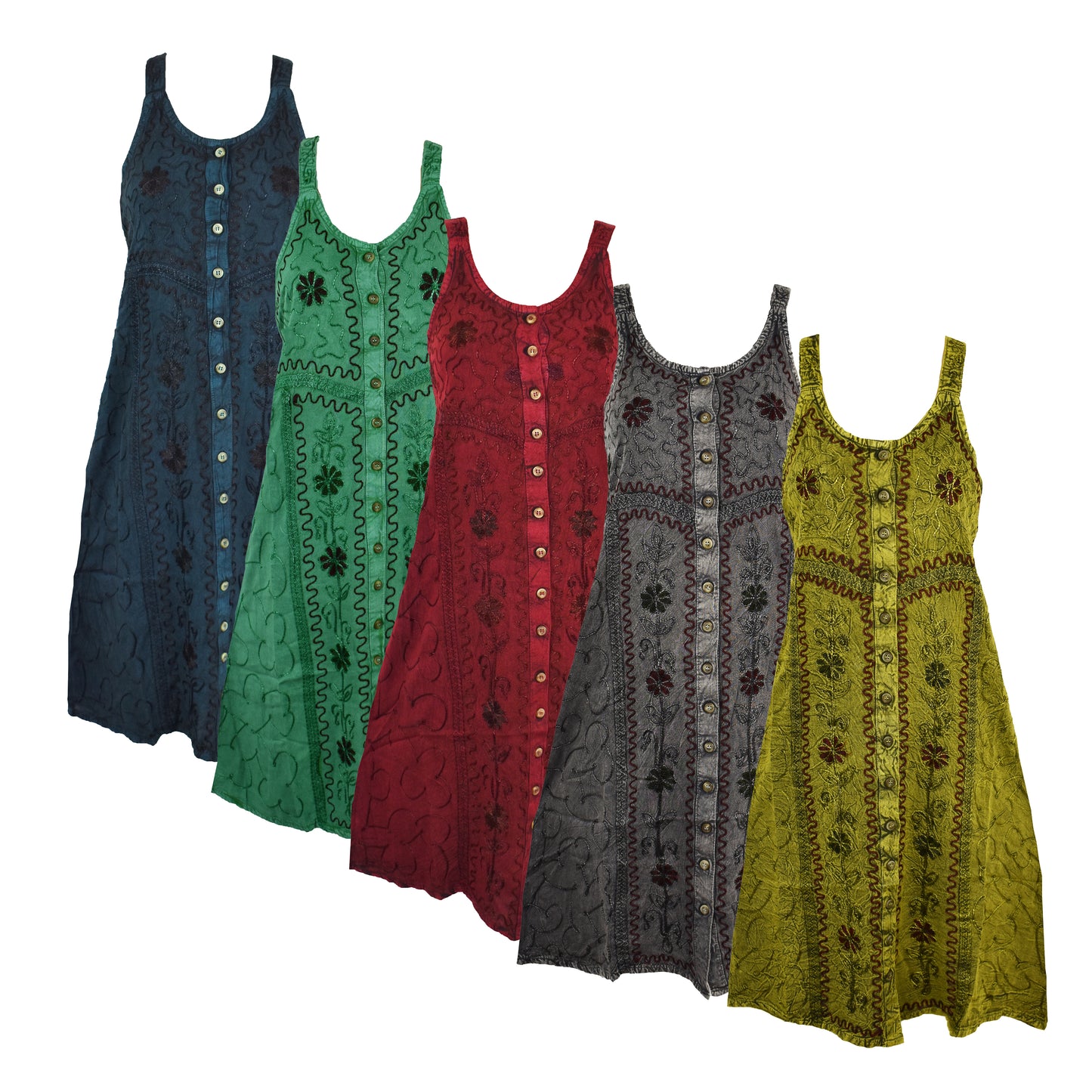 Derora Embroidered Viscose Dress