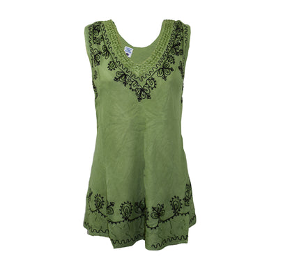 Embroidered Umbrella Vest Top