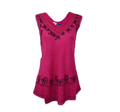 Embroidered Umbrella Vest Top