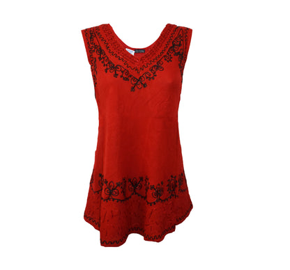 Embroidered Umbrella Vest Top