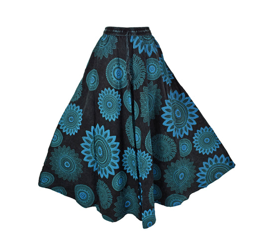 Circle Mandala Print Skirt