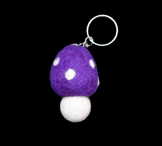 Felt Mushroom Keyring
