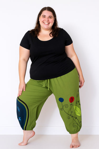 Hippy Flower Pattern Cotton "Hannah" Trousers