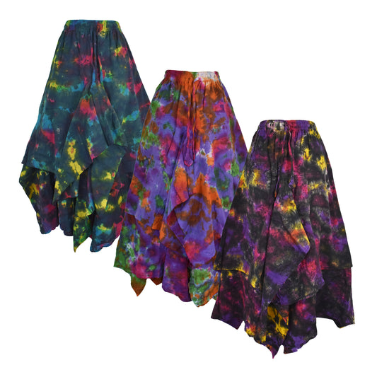 Tie Dye Pixie Hem Skirt