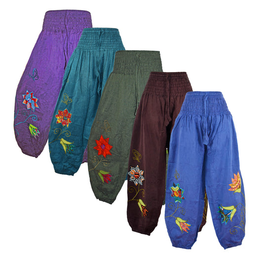 Hippy Butterfly Pattern Cotton "Marian" Trousers