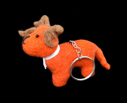 Felt Dog Keyring