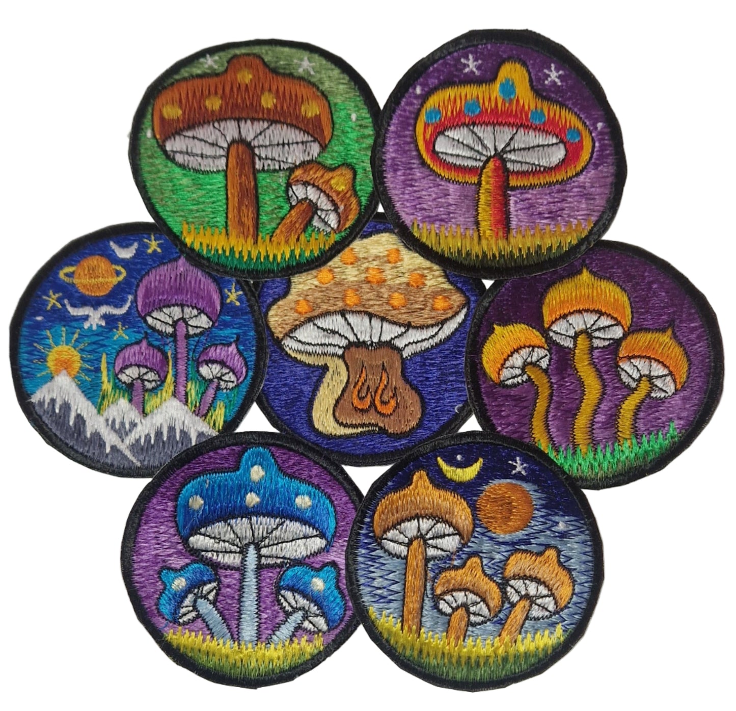 Mushrooms Sew on Patch 8cm